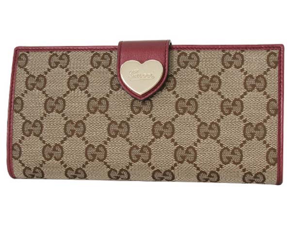 (GUCCI)グッチコピー財布 ハートモチーフ GG柄 長財布 203550F4C2G9755