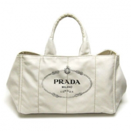 (PRADA)プラダコピー 激安 トートバッグ キャンバス オフホワイトB1872B-2