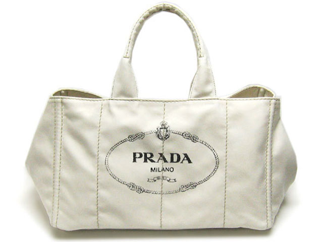 (PRADA)プラダコピー 激安 トートバッグ キャンバス オフホワイトB1872B-2