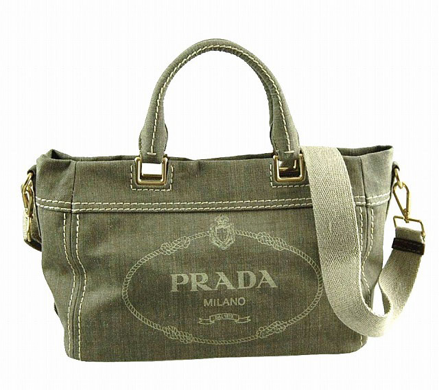 (PRADA)プラダコピー新作 激安 デニムコットン トートバッグ BN2070 AJ6 F0161