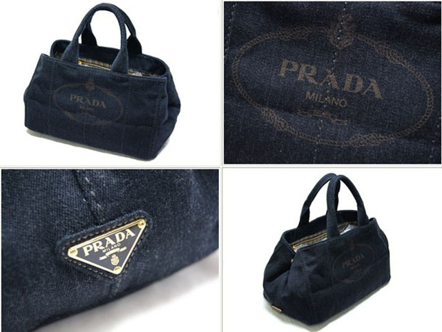 (PRADA)プラダコピー激安 トートバッグ デニム　アントラシット B1872B