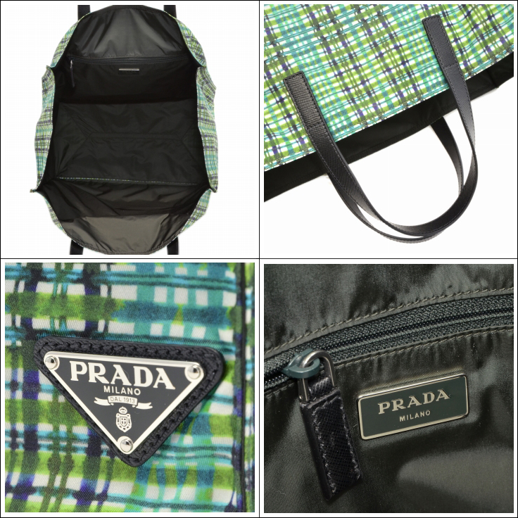 2013年春夏新作バッグ 偽物 プラダ/PRADA バッグ メンズ テスートスタンパ ナイロントートバッグ グリーン  VA0905-2AL1-NWV