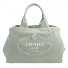 (PRADA)プラダコピー激安 トートバッグ デニム ライトグレーB1877B