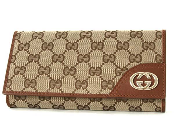 (GUCCI)グッチコピー財布 ニューブリット GG柄 長財布 181595FAFXG8526