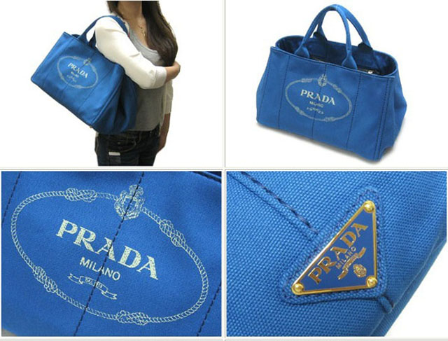 (PRADA)プラダコピー激安 トートバッグ キャンバス ブルーBN1872