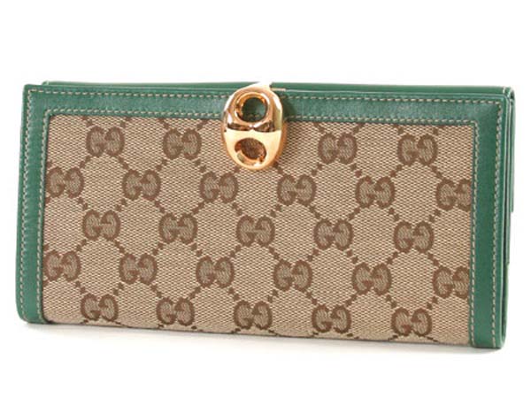 (GUCCI)グッチコピー財布 GG柄 長財布 ベージュ＆グリーン159641FCEKA8428