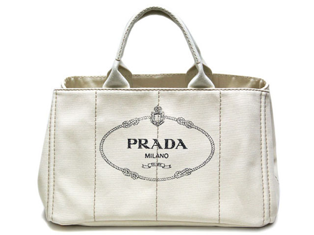 (PRADA)プラダコピー激安 トートバッグ キャンバス アイボリーBN1872