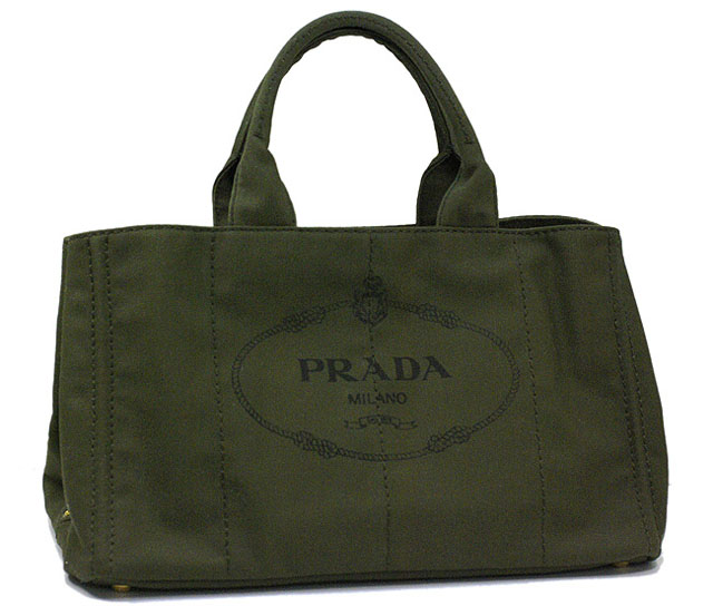 (PRADA)プラダコピー新作激安 トートバッグ キャンバス ミリタリーカーキ B1872B