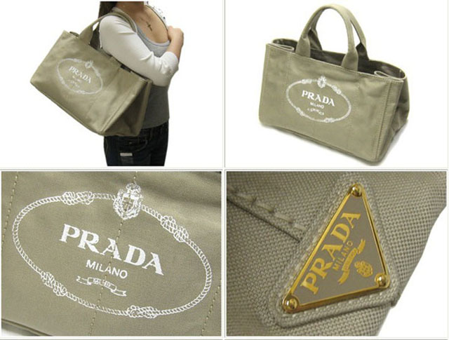 (PRADA)プラダコピー激安 トートバッグ キャンバス ナチュラルB1872B-1