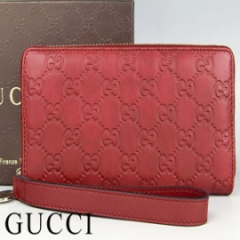 GUCCI グッチ コピー 財布 ラウンドファスナー長財布 グッチ コピーシマ ダークレッド 245914-AA61G-6314