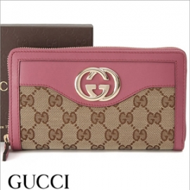 GUCCI グッチコピー ラウンドファスナー長財布 レディース GGキャンバス 308012-FAFXG-8869