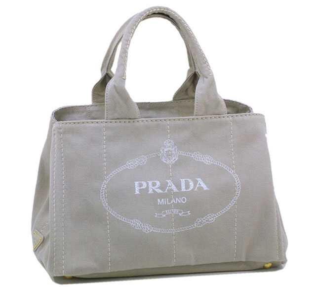 (PRADA)プラダコピー激安 トートバッグ デニム ロゴ ライトグレーB1877B