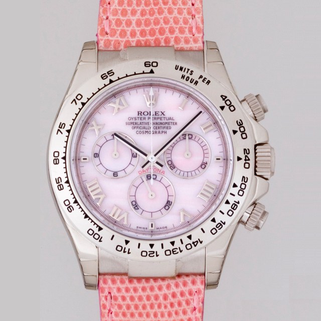 ロレックスコピー ROLEX デイトナ ビーチ ピンクリザード革 ピンクシェルローマ 116519NR
