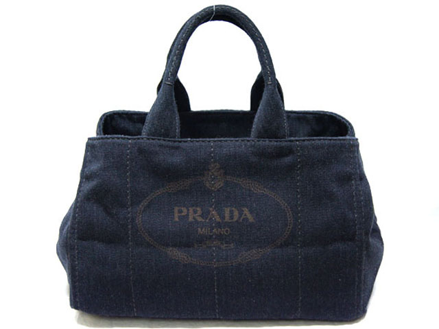 (PRADA)プラダコピー激安 トートバッグ デニム　アントラシット B1872B