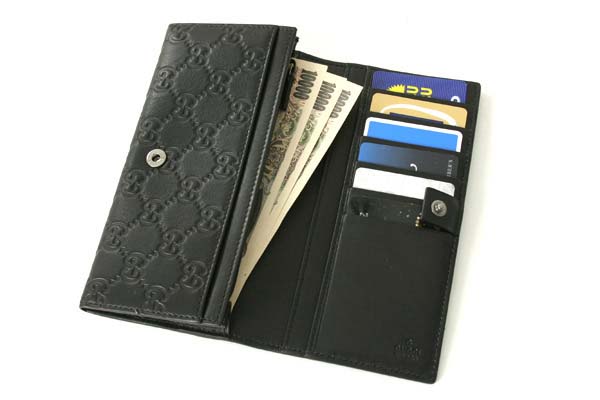 (GUCCI)グッチコピー財布 シマ 長財布 ブラック 146229A0V1R1000