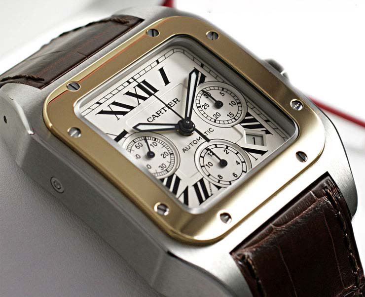 【最高品質】CARTIERカルティエコピー 時計 サントス100クロノ W20091X7