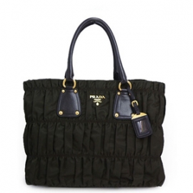 スーパーコピー専門店(PRADA)プラダ新作 激安 トートバッグ ギャザーナイロン ダークブラウン BN1232