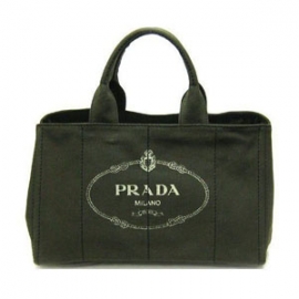 (PRADA)プラダコピー激安 トートバッグ ロゴ キャンバス カーキB1872B-3