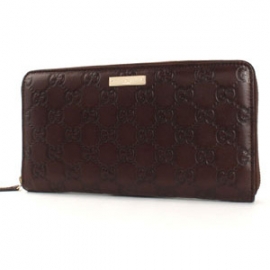 (GUCCI)グッチコピー財布 シマ 長財布 ダークブラウン 233193A0V1G2019