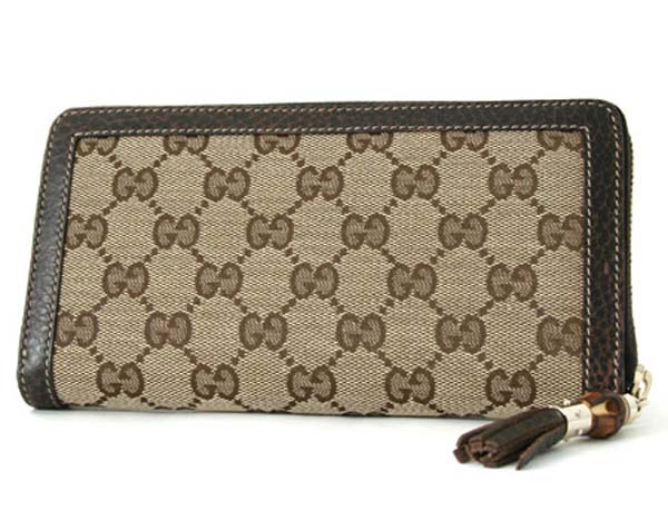 (GUCCI)グッチコピー財布 タッセル GG柄 バンブーチャーム付 長財布 224253F4G1G9776