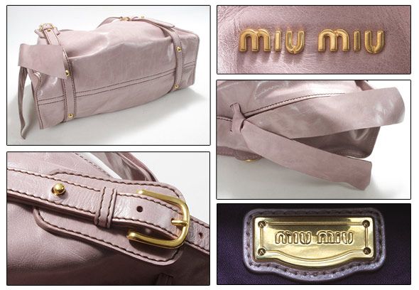 ミュウミュウコピー　MIUMIU　トートバッグ　SHOPPING　RR1312 VITELLO LUX MUGHETTO//RR1312-VL-MUG