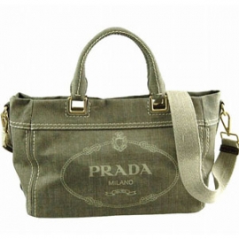 (PRADA)プラダコピー新作 激安 デニムコットン トートバッグ BN2070 AJ6 F0161