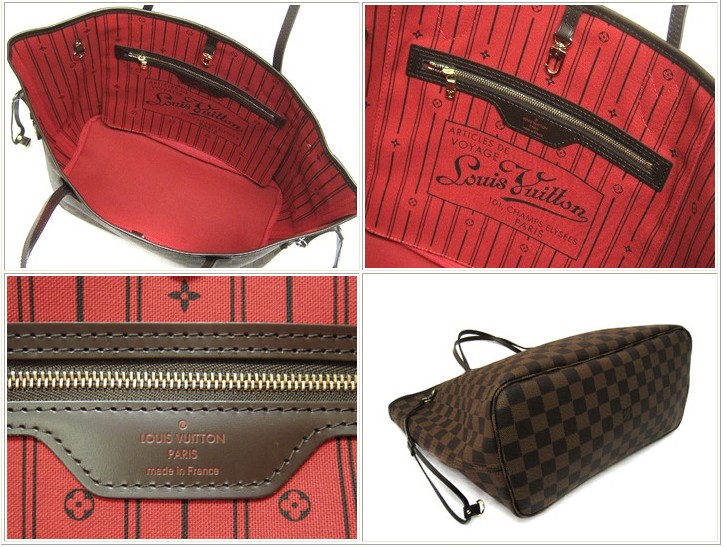 (LOUIS VUITTON)ヴィトン コピー ダミエ トートバッグ ネヴァーフルMM エベヌ N51105