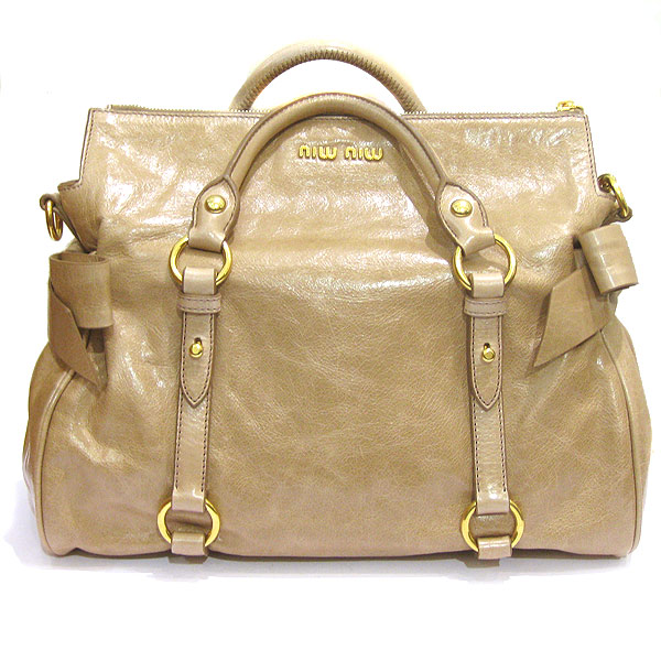 【2013年春夏新作】 ミュウミュウコピー MIUMIU VITELLO LUX 2WAY ハンド/ショルダーバッグ レディース レザー rt0515x72 新品