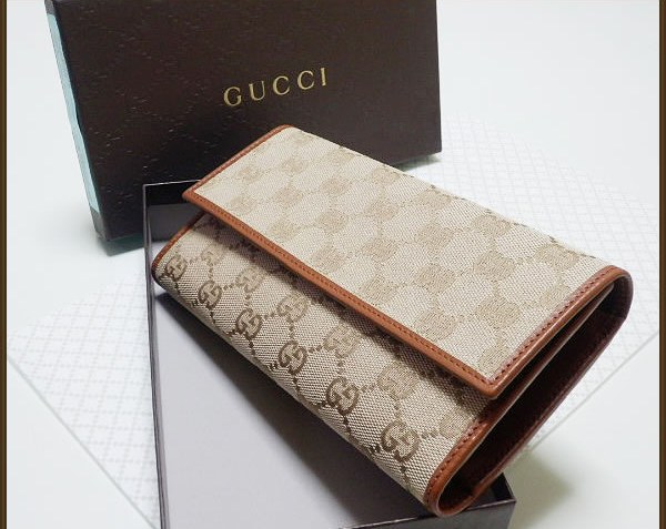 グッチコピー 長財布 GGキャンバス×レザー GUCCI 257303 FAFXG 9684