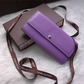 ルイヴィトンレプリカ財布2014新しいM61734紫色の水の波紋バックル