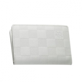 新品 ヴィトン ジッピー 財布 ダミエアンフィニカードケース 白グレ- N63014