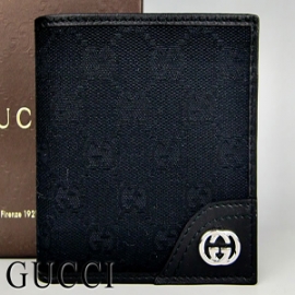 グッチコピー 財布 GUCCI 二つ折り財布 ニューブリット GGキャンバス ブラック 181671-FAFXN-1000