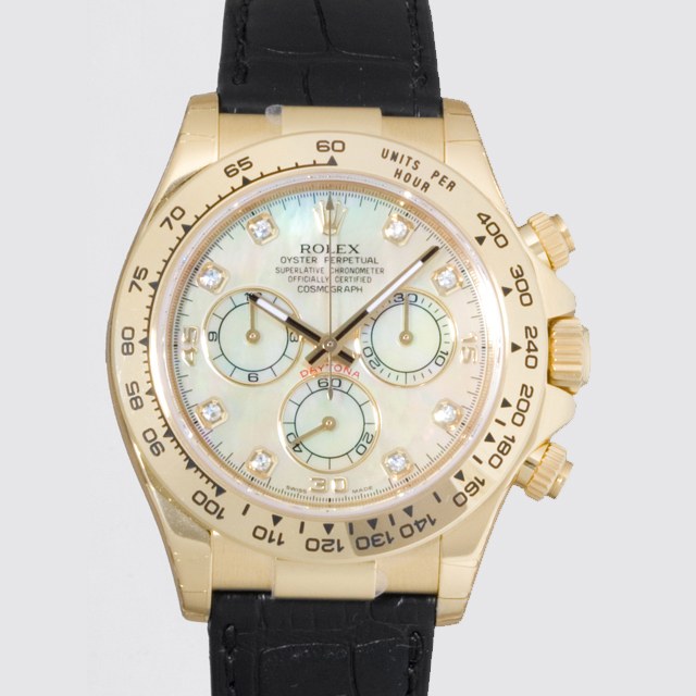 ロレックスコピー ROLEX デイトナ ブラック革 イエローシェル 116518NG