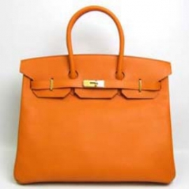 35cm(HERMES)エルメス コピー バーキン35 オレンジ ハンドバッグ HERMES-360