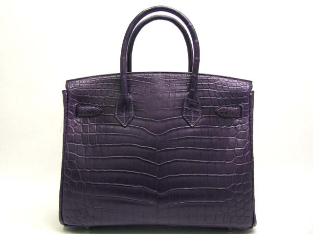 (HERMES)エルメス コピー激安 バーキン30 クロコダイルニロティカス（マット） アメジストHERMES-176