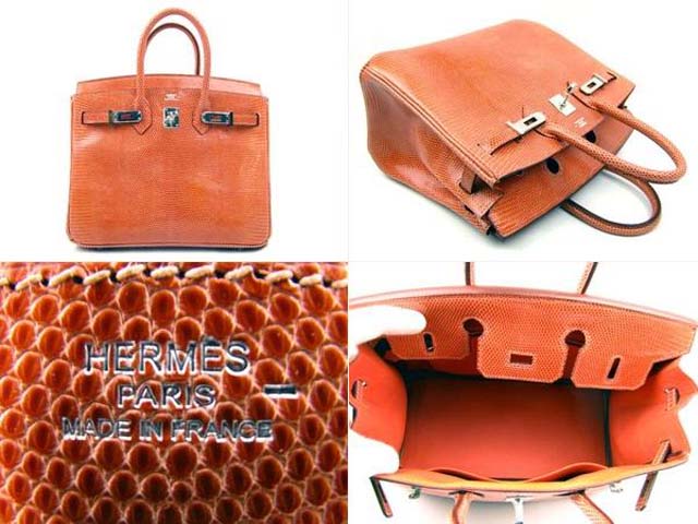 (HERMES)エルメス コピー 激安 バーキン25 リザード ロージィ HERMES-173