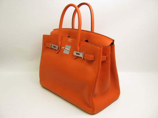 (HERMES)エルメス コピー激安バッグ バーキン35 トリヨンクレマンス オレンジHERMES-153