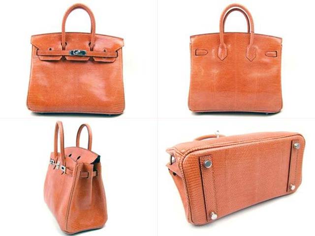 (HERMES)エルメス コピー 激安 バーキン25 リザード ロージィ HERMES-173