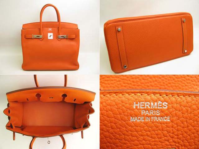 (HERMES)エルメス コピー激安バッグ バーキン35 トリヨンクレマンス オレンジHERMES-153