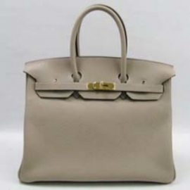 35cm(HERMES)エルメス コピー激安 バーキン35 トリヨンクレマンス トゥルティールグレー HERMES-402