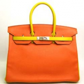 35cm(HERMES)エルメス コピー激安バッグ バーキン35 オレンジ×ソレイユHERMES-275