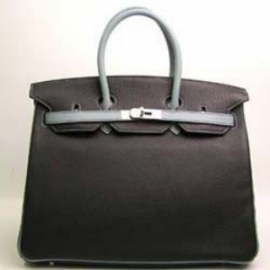 35cm(HERMES)エルメス コピー激安ブランド バーキン35 ブラック×シエル HERMES-372