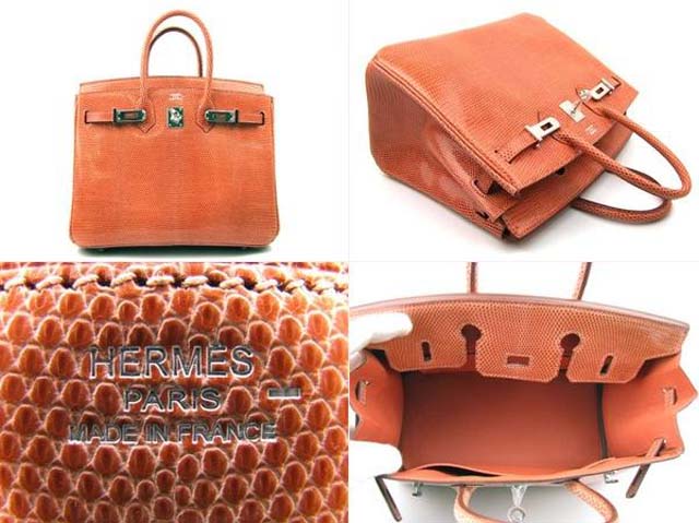 (HERMES)エルメス コピー激安バッグ バーキン25 リザード ロージィ HERMES-144